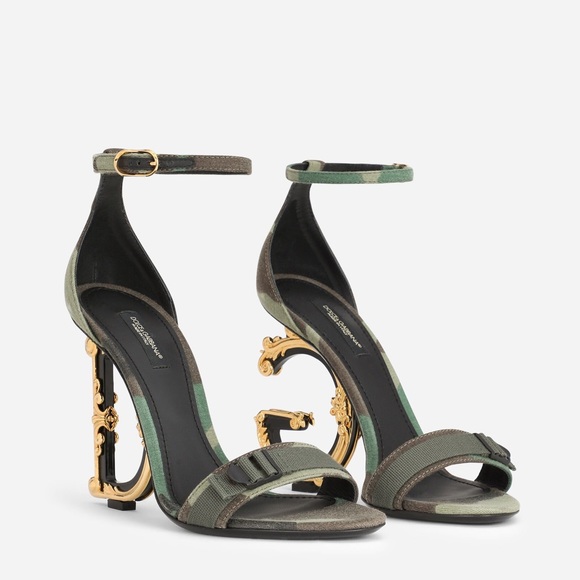 DOLCE AND GABBANA Baroque DG sandals in camouflage patchwork EU:38 - Picture 2 of 12